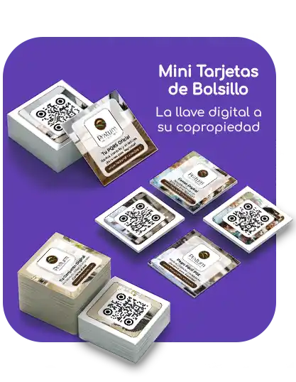 Mini tarjetas de bolsillo con código QR para residentes: la llave digital a su copropiedad.