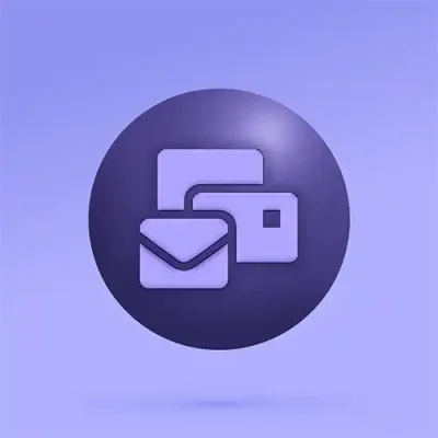 Icono de comunicación con sobres representando el módulo de PQRS para la App Web Propiedad Horizontal. Permite la radicación y seguimiento de Peticiones, Quejas, Reclamos y Sugerencias mediante un sistema de ID Ticket para garantizar transparencia y trazabilidad administrativa.